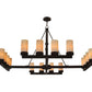 Meyda Lighting Parker 60" 16-Light Cafe Noir Chandelier With Sahara Taupe Idalight Shade