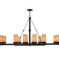 Meyda Lighting Parker 60" 16-Light Cafe Noir Chandelier With Sahara Taupe Idalight Shade