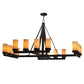 Meyda Lighting Parker 60" 16-Light Cafe Noir Chandelier With Sahara Taupe Idalight Shade