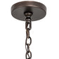 Meyda Lighting Parker Henry 36" 12-Light Mahogany Bronze Chandelier With Clear Seeded Shade Glass