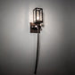 Meyda Lighting Parker Henry 6" Antiquity Wall Sconce With Clear Seeded Shade Glass