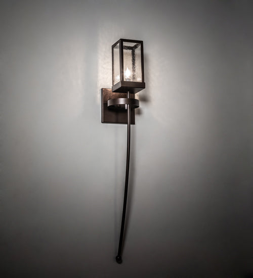 Meyda Lighting Parker Henry 6" Antiquity Wall Sconce With Clear Seeded Shade Glass