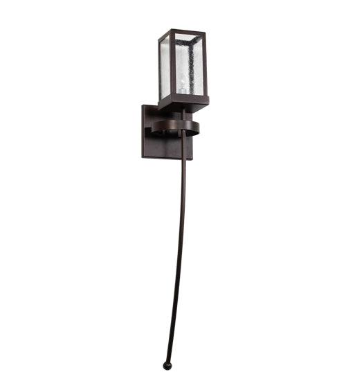 Meyda Lighting Parker Henry 6" Antiquity Wall Sconce With Clear Seeded Shade Glass