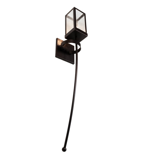 Meyda Lighting Parker Henry 6" Antiquity Wall Sconce With Clear Seeded Shade Glass