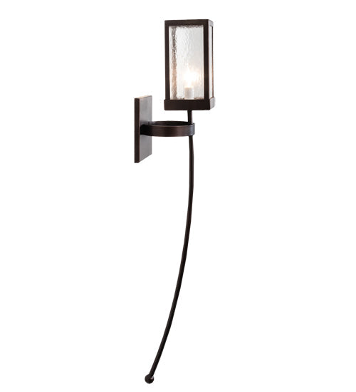 Meyda Lighting Parker Henry 6" Antiquity Wall Sconce With Clear Seeded Shade Glass