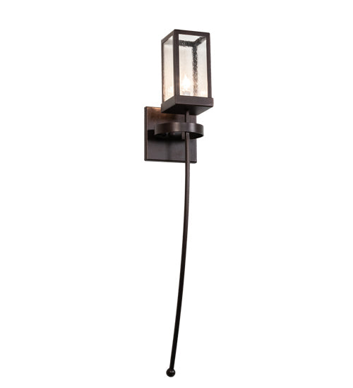 Meyda Lighting Parker Henry 6" Antiquity Wall Sconce With Clear Seeded Shade Glass