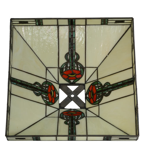 Meyda Lighting Parker Poppy 20" Multi-Colored Shade Glass