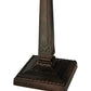 Meyda Lighting Parker Poppy 23" 2-Light Mahogany Bronze Table Lamp With Multi-Colored Shade Glass