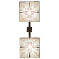 Meyda Lighting Parker Poppy 39" 2-Light Craftsman Brown Island Pendant Light With Multi-Colored Shade Glass