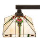 Meyda Lighting Parker Poppy 39" 2-Light Craftsman Brown Island Pendant Light With Multi-Colored Shade Glass