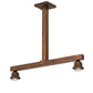 Meyda Lighting Parker Poppy 39" 2-Light Light Craftsman Brown Island Pendant Light With Multi-Colored Shade Glass