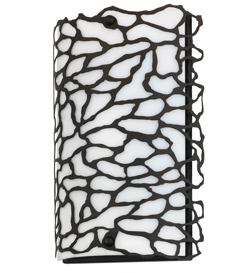 Meyda Lighting Parmecia 10" 2-Light Oil Rubbed Bronze Wall Sconce With Whitestone Idalight Shade Glass