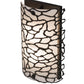 Meyda Lighting Parmecia 10" 2-Light Oil Rubbed Bronze Wall Sconce With Whitestone Idalight Shade Glass