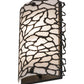 Meyda Lighting Parmecia 10" 2-Light Oil Rubbed Bronze Wall Sconce With Whitestone Idalight Shade Glass