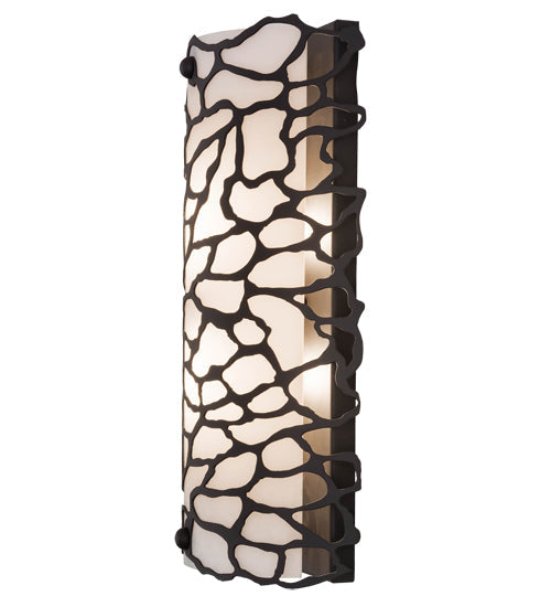 Meyda Lighting Parmecia 10" 2-Light Oil Rubbed Bronze Wall Sconce With Whitestone Idalight Shade Glass