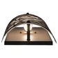 Meyda Lighting Parmecia 10" 2-Light Oil Rubbed Bronze Wall Sconce With Whitestone Idalight Shade Glass