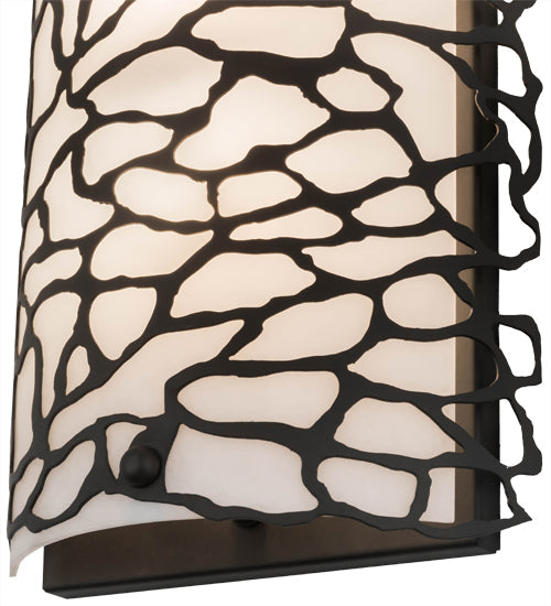 Meyda Lighting Parmecia 10" 2-Light Oil Rubbed Bronze Wall Sconce With Whitestone Idalight Shade Glass