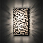 Meyda Lighting Parmecia 10" 2-Light Textured Black Wall Sconce With White Art Shade Glass