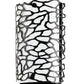 Meyda Lighting Parmecia 10" 2-Light Textured Black Wall Sconce With White Art Shade Glass