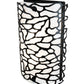 Meyda Lighting Parmecia 10" 2-Light Textured Black Wall Sconce With White Art Shade Glass