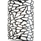 Meyda Lighting Parmecia 10" 2-Light Textured Black Wall Sconce With White Art Shade Glass