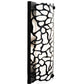 Meyda Lighting Parmecia 10" 2-Light Textured Black Wall Sconce With White Art Shade Glass