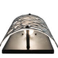 Meyda Lighting Parmecia 10" 2-Light Textured Black Wall Sconce With White Art Shade Glass