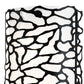 Meyda Lighting Parmecia 10" 2-Light Textured Black Wall Sconce With White Art Shade Glass