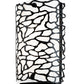 Meyda Lighting Parmecia 10" 2-Light Textured Black Wall Sconce With White Art Shade Glass