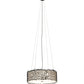 Meyda Lighting Parmecia 30" 4-Light Black Textured Pendant Light With White Linen Shade