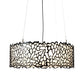 Meyda Lighting Parmecia 30" 4-Light Black Textured Pendant Light With White Linen Shade