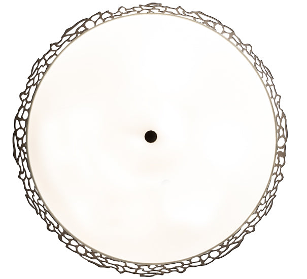 Meyda Lighting Parmecia 30" 4-Light Black Textured Pendant Light With White Linen Shade
