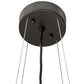 Meyda Lighting Parmecia 30" 4-Light Black Textured Pendant Light With White Linen Shade