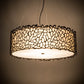 Meyda Lighting Parmecia 30" 4-Light Oil Rubbed Bronze Pendant Light With White Eggshell Textrene Shade
