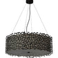 Meyda Lighting Parmecia 30" 4-Light Oil Rubbed Bronze Pendant Light With White Eggshell Textrene Shade
