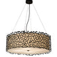 Meyda Lighting Parmecia 30" 4-Light Oil Rubbed Bronze Pendant Light With White Eggshell Textrene Shade