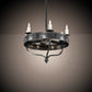 Meyda Lighting Parnella 30" 6-Light Charcoal Gray Chandelier With White Faux Candlelight