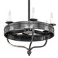 Meyda Lighting Parnella 30" 6-Light Charcoal Gray Chandelier With White Faux Candlelight