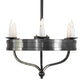 Meyda Lighting Parnella 30" 6-Light Charcoal Gray Chandelier With White Faux Candlelight