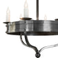 Meyda Lighting Parnella 30" 6-Light Charcoal Gray Chandelier With White Faux Candlelight
