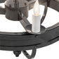 Meyda Lighting Parnella 30" 6-Light Charcoal Gray Chandelier With White Faux Candlelight