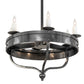 Meyda Lighting Parnella 30" 6-Light Charcoal Gray Chandelier With White Faux Candlelight