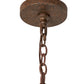 Meyda Lighting Parnella 48" 10-Light Rusty Nail Chandelier With Amber Mica Shade Glass