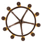 Meyda Lighting Parnella 48" 10-Light Rusty Nail Chandelier With Amber Mica Shade Glass