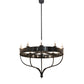 Meyda Lighting Parnella 54" 10-Light Charcoal Gray Chandelier With White Faux Candlelight