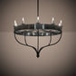 Meyda Lighting Parnella 54" 10-Light Charcoal Gray Chandelier With White Faux Candlelight
