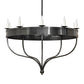 Meyda Lighting Parnella 54" 10-Light Charcoal Gray Chandelier With White Faux Candlelight