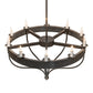 Meyda Lighting Parnella 54" 10-Light Charcoal Gray Chandelier With White Faux Candlelight