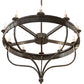 Meyda Lighting Parnella 54" 10-Light Charcoal Gray Chandelier With White Faux Candlelight