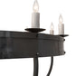 Meyda Lighting Parnella 54" 10-Light Charcoal Gray Chandelier With White Faux Candlelight